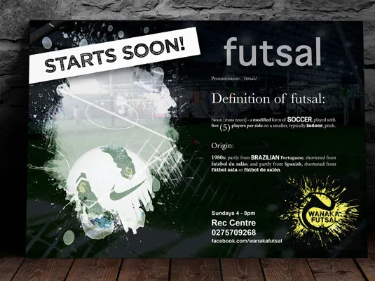 Wanaka Futsal branding image 1